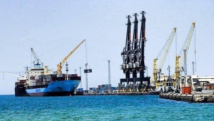 Cargo ships docked at Eritrea's Port of Massawa on the Red Sea, highlighting the country's role in regional maritime trade.
