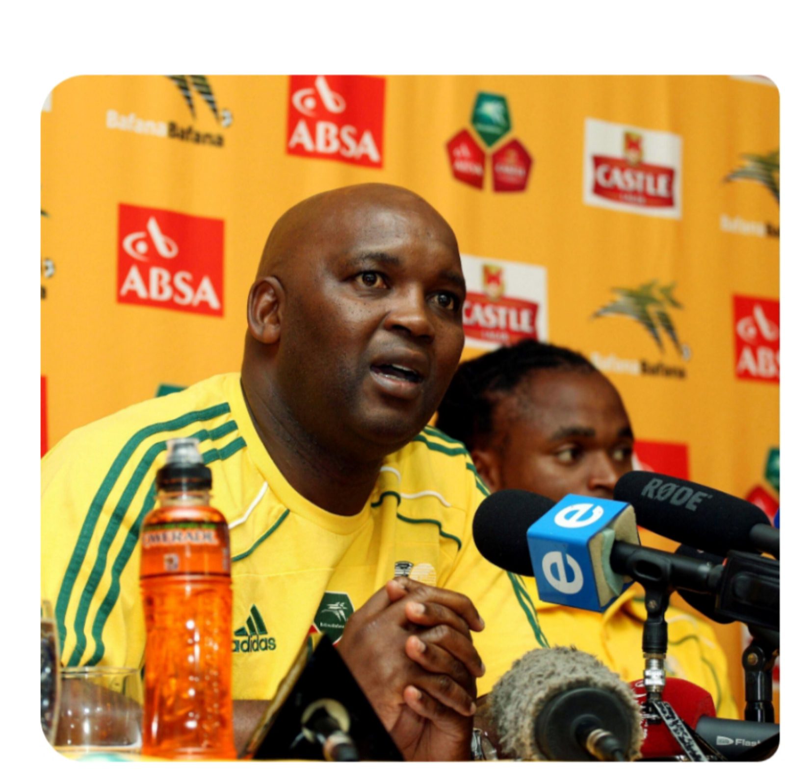 Pitso Mosimane speaking during a South Africa Bafana Bafana press conference