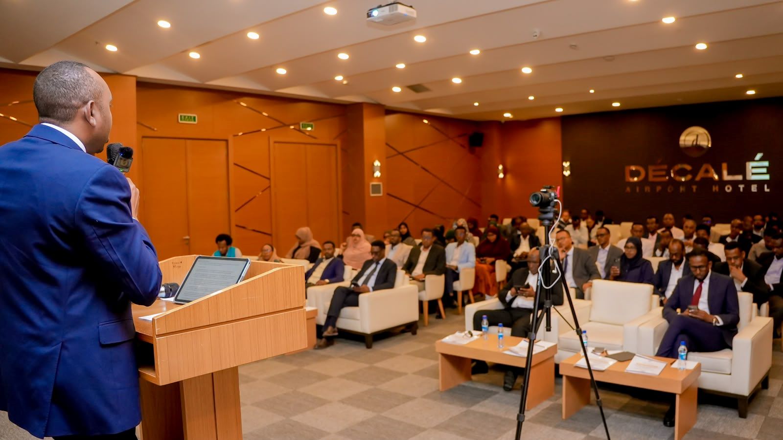Somalia health officials, WHO representative and partners at the launch of the Master Health Facility List in Mogadishu.