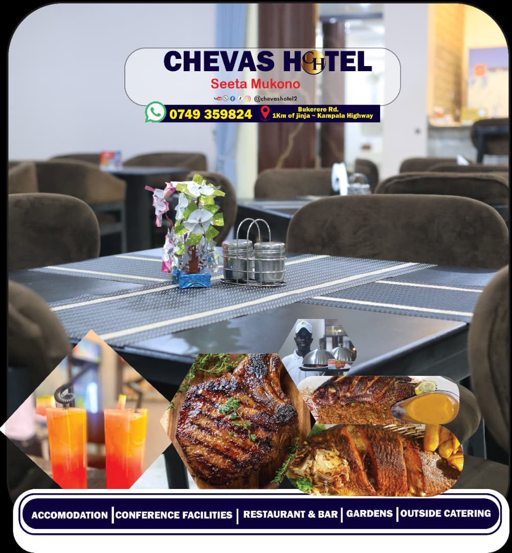 Chevas Hotel Seeta Mukono along Bukerere Road, offering accommodation, dining, conference and hospitality services.