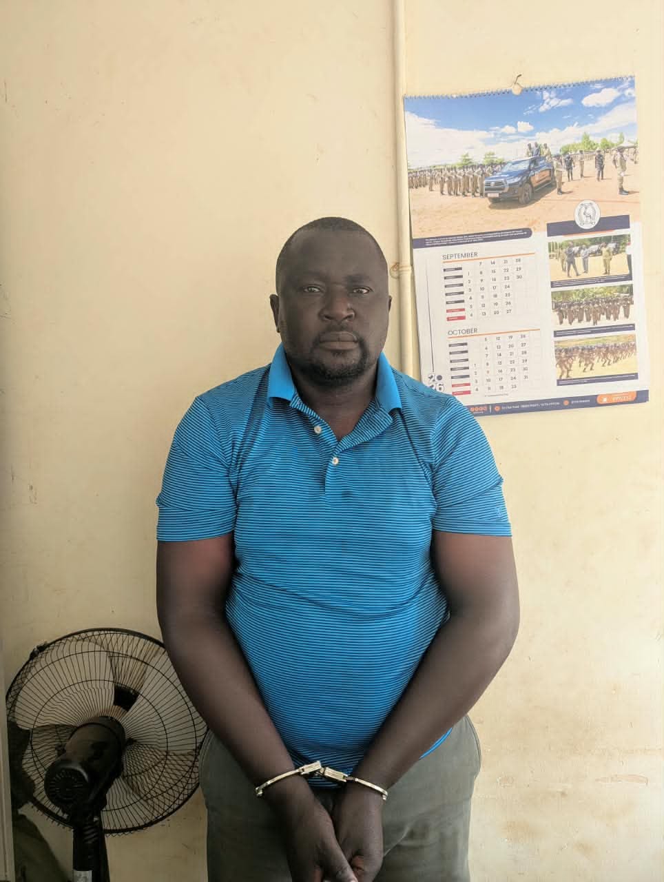 Police-issued photo of Mugabi Emmanuel, a Bugweri Town Council accountant arrested over alleged impersonation and extortion.