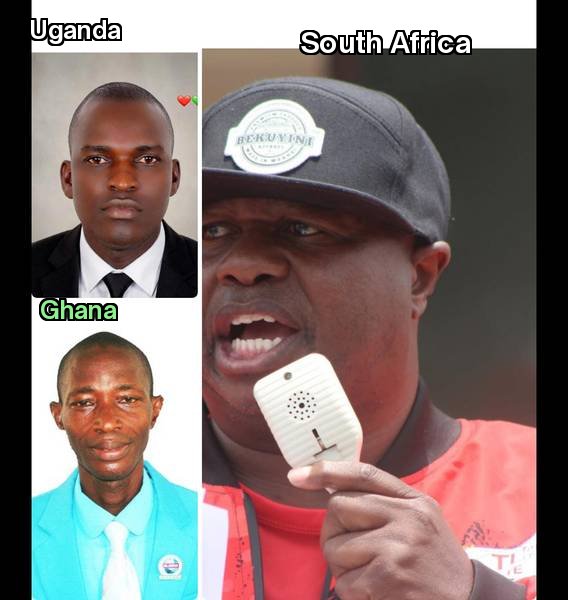 Osmara Digital Media correspondents Mbuyiseni Mathonsi of South Africa, Justice Kaakyir Baako NTARMAH of Ghana, and Barasa Richard of Iganga, Uganda, representing the platform’s growing African reporting network under the slogan Africa in Focus.