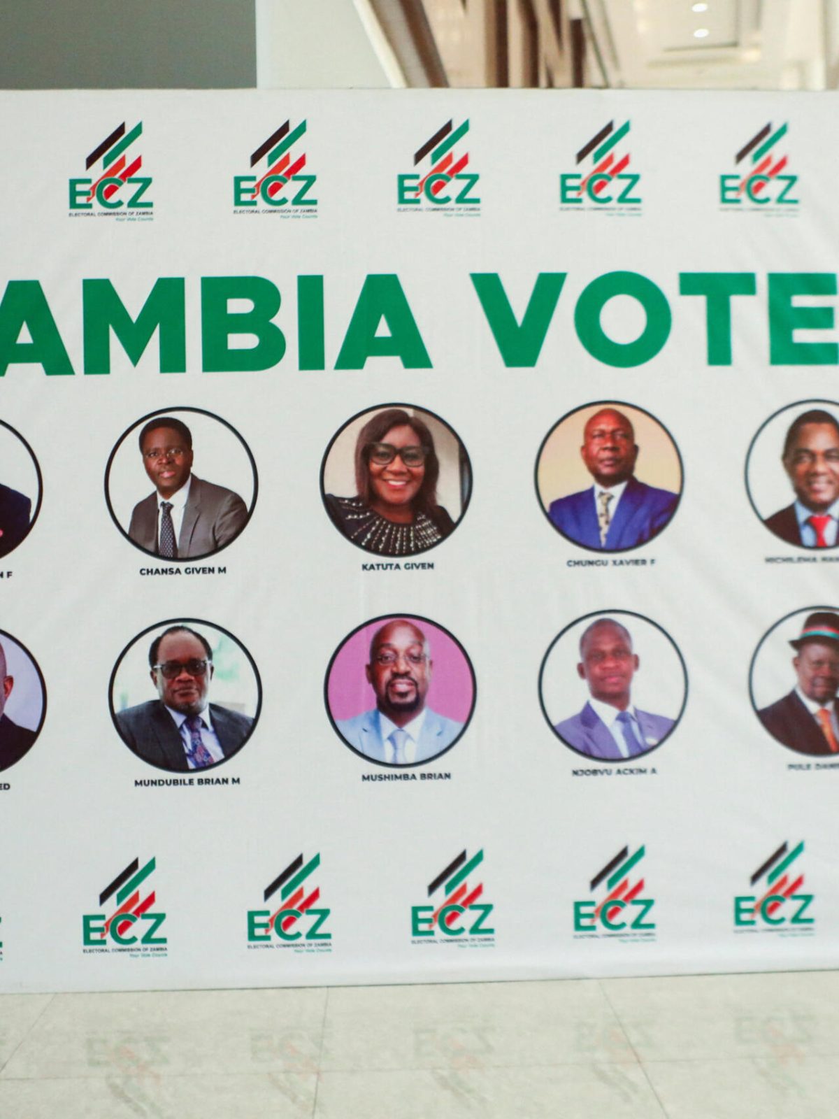 A Banner showing Election Candidates