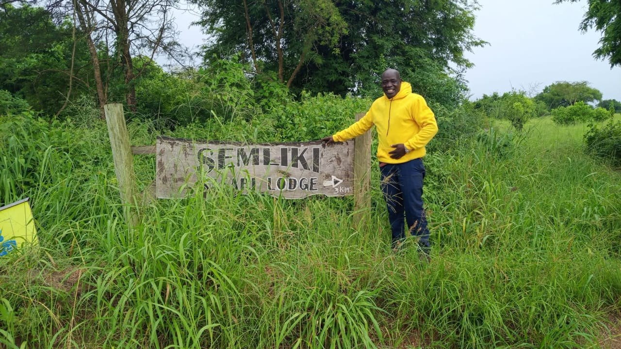 Dense green rainforest at the entrance to Semuliki National Park in western Uganda's Albertine Rift