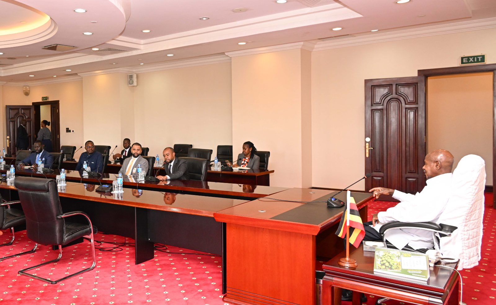 President Yoweri Museveni meets a Tanzanian delegation led by Abdulhalim Hafidh Ameir at State House, Entebbe.